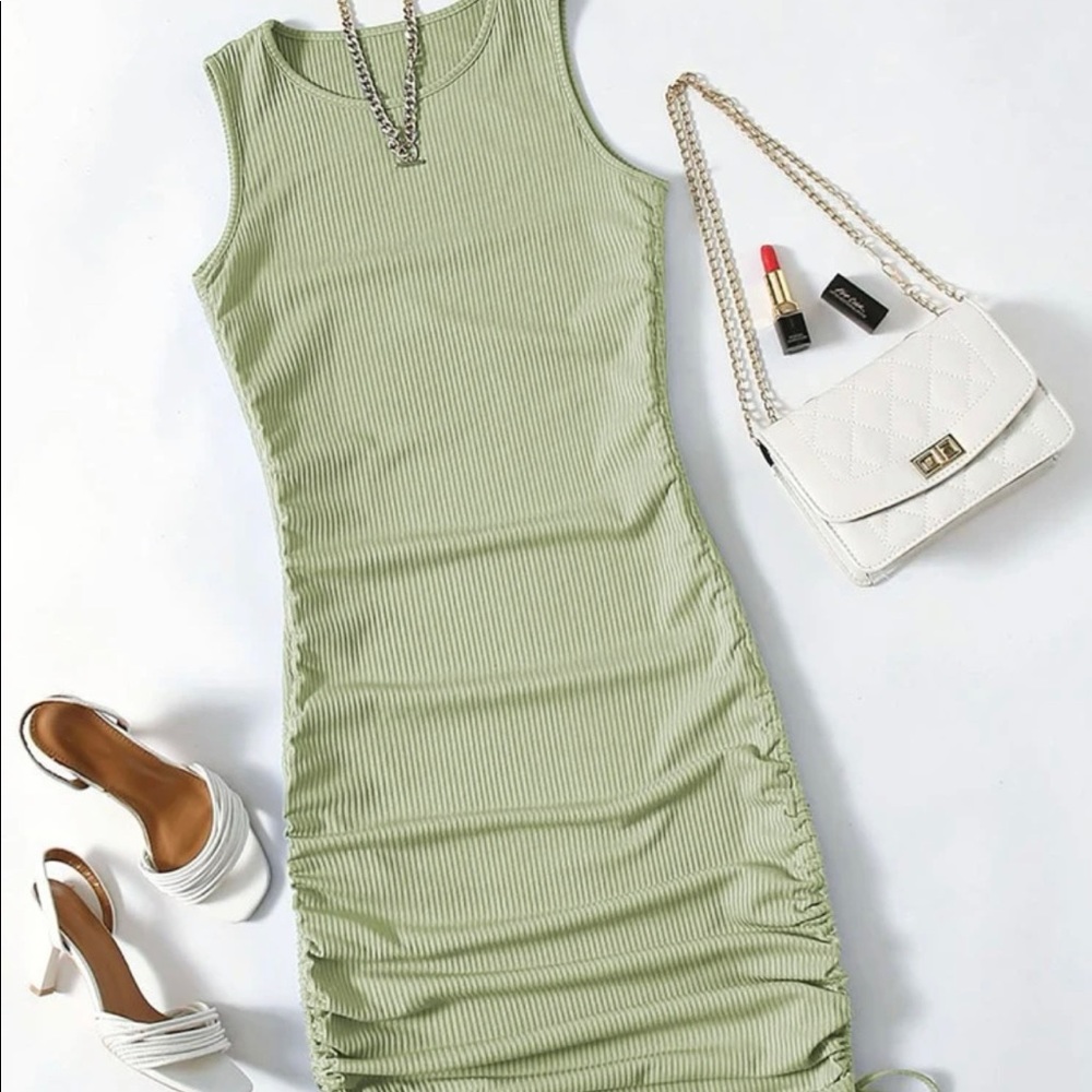 Mini ruched bodycon dress